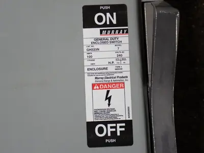 USED MURRAY ELECTRICAL PRODUCTS GH323N