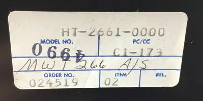 USED ELECTRONIC CONTROLS MWT266