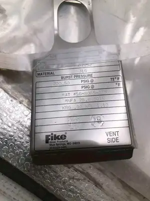 Fike 0302252 Rupture Disc 6” 316SS 200.5 PSIG @ 72°F – New in Box – Lot of 3