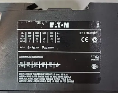 EATON XTCF032C10 32A 600V F032(BIN354)
