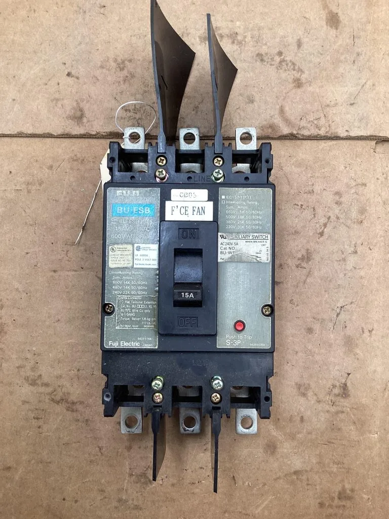 Fuji Electric BU-ESB3015 15A Circuit Breaker; 56271144; 15A 600V 3 Pole