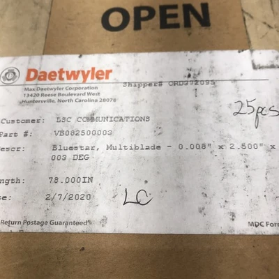 NEW DAETWYLER VB082500003