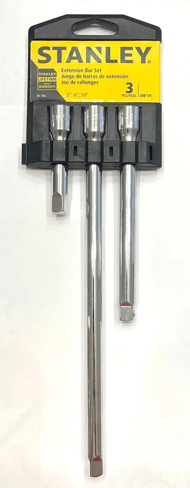 Stanley 3 Piece 3/8" Drive Socket Extension 3" 6" 10" 85-706