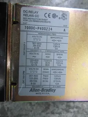 Allen Bradley 700DC-P400Z24 DC Relay Module Series A Used