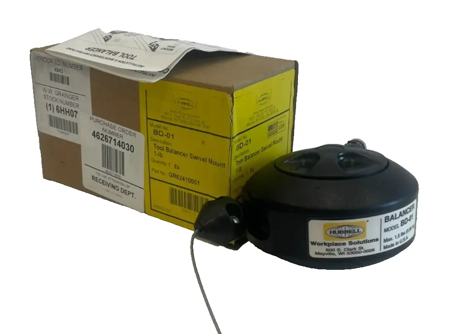NEW HUBBELL BD-01 TOOL BALANCER SWIVEL MOUNT 1-LB GR62410001 BD01
