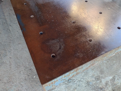 61" x 77" x 4 1/2" STEEL FLOOR PLATE #4182