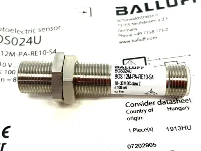 New | in-Stock BALLUFF THROUGH-BEAM PHOTOELECTRIC SENSOR CYLINDRICAL Photoelectric Sensors | Maverick Industrial Sales #1100325