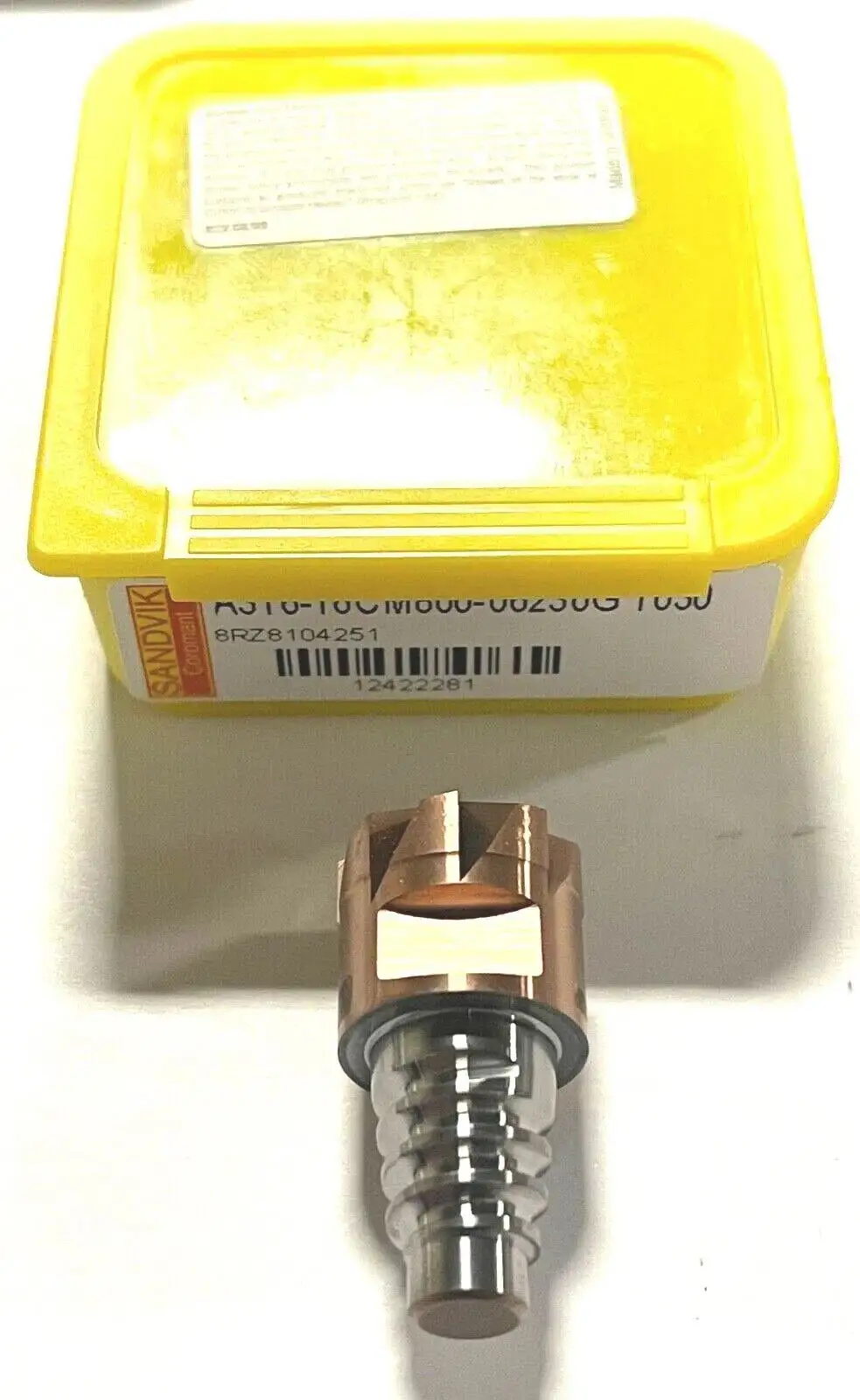 Sandvik Solid Carbide 5/8" Exchangeable Mill Head PVD TiAlN Coating 8 Flute
