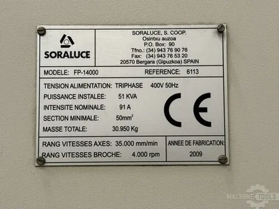USED 2010 SORALUCE FP 14000