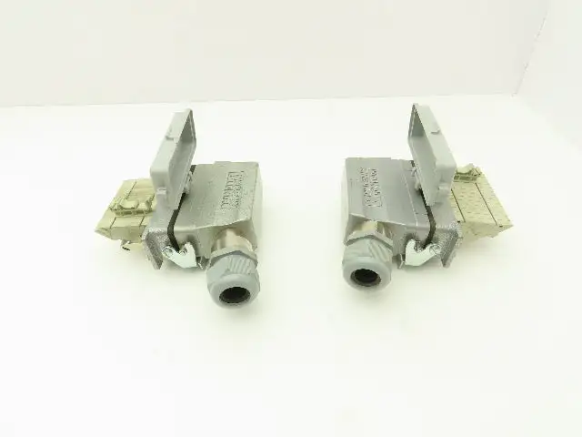 Phoenix Contact 24-Pin 16A Male Female Connector HC-KA Terminals Lot of 4