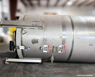 Used Meridian 3,400 Gallon Stainless Steel Storage Tank | Vertical Cone Bottom Vessel