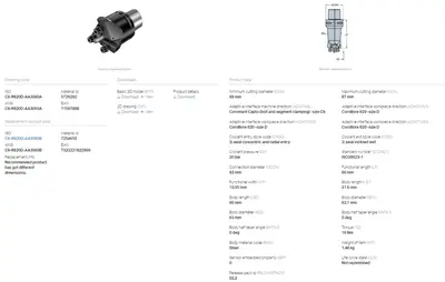 Sandvik Capto C6 CoroBore C6-R820D-AA3060A 5729292 (LOC2915A)
