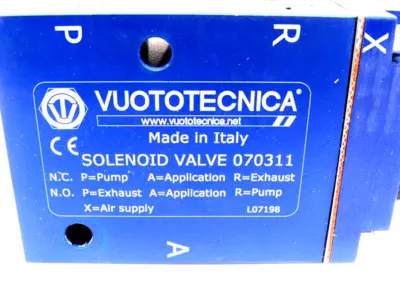 NEW VUOTOTECNICA 07-03-11 SOLENOID VALVE 070311