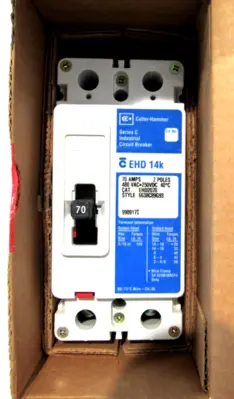 NEW CUTLER HAMMER EHD2070 CIRCUIT BREAKER 2 POLE 70A