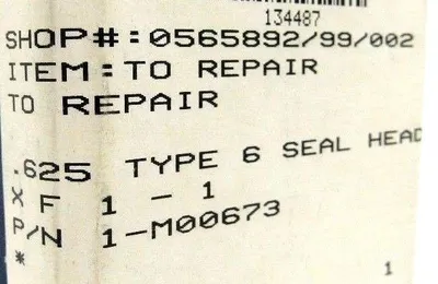 REFURBISHED JOHN CRANE 1-M00673 SEAL HEAD .625" TYPE 6 1M00673