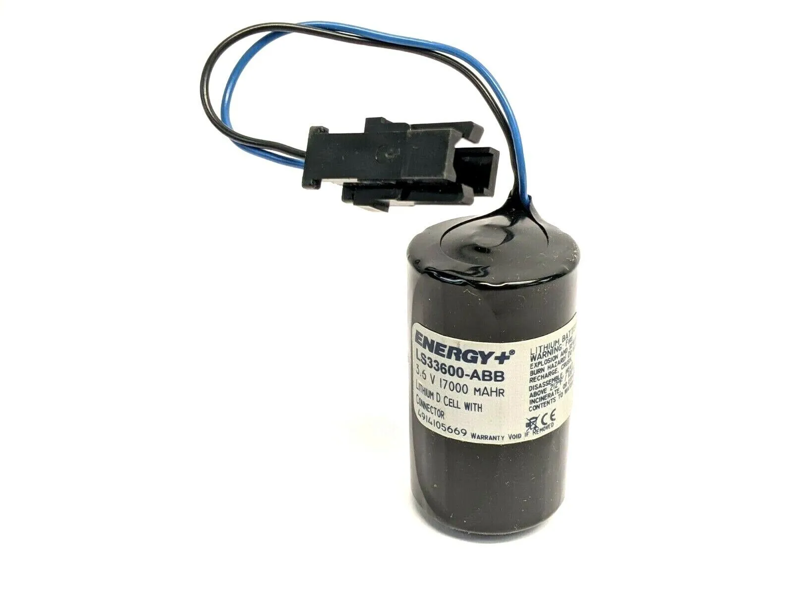 LS33600-ABB | Energy+  Lithium D Cell w/ Connector 3.6V 17000 mAH - Used