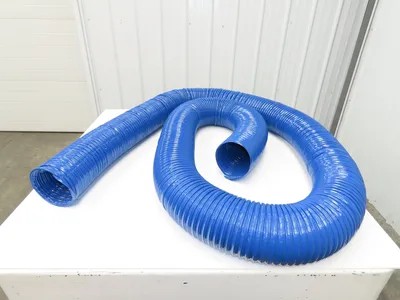 Hi Tech Duravent Duct Vacuum Hose 6" Polyvinylchloride PVC Rubber CVD Blue 25'