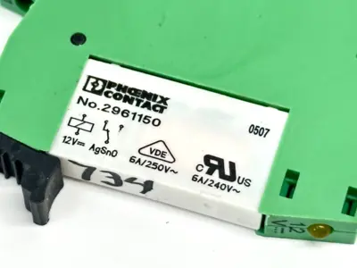 REL-MR- 12DC/21 | Phoenix Contact  Relay 2961150 w/ PLC-BSC-12DC/21 Base 2966896 - Used