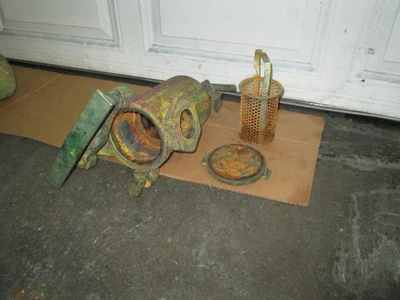 4" diameter Basket Strainer, Mfgd. by Kraissl Co.  2" inlet/2" outlet.