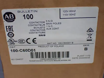 NEW ALLENBRADLEY 100C60D01