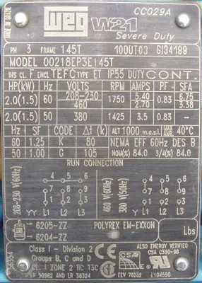 SPC6088  Pump 1.5 x 1.5 x 8 Dean Brothers Pumps Inc centrifugal pump, 2 hp, Cast Iron