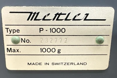Mettler Toledo P-1000 Lab Scales & Beam Balances | Fram Fram LLC (14)