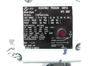 NEW ITT NEO-DYN 110P44C3AL PRESSURE SWITCH