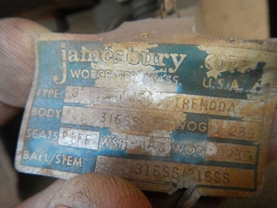 Jamesbury 3" 150 Rating, 316 Stainless Flanged Control Valve