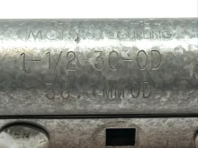 USED MORRIS COMPRESSION COUPLING 1.5" OD 6" LENGTH NO INSULATION
