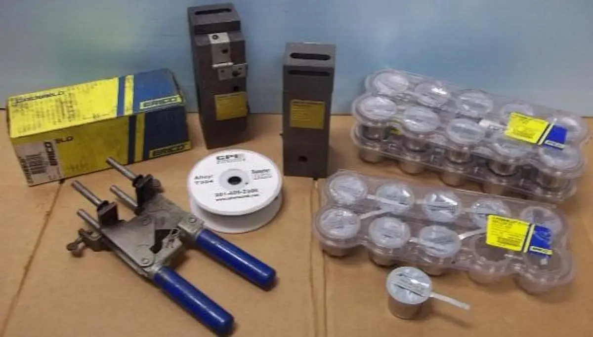 QTY. 1. LOT ERICO CADWELD FORGING WELDING MATERIAL...