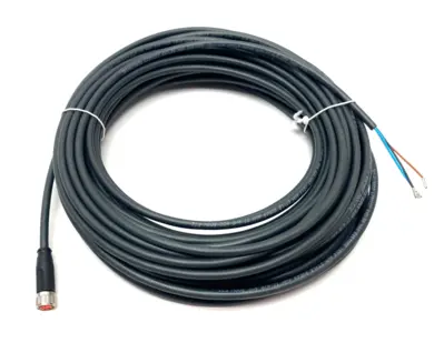 USED BECKHOFF SINGLE ENDED POWER CABLE M8 STRAIGHT 4-PIN 15M LENGTH