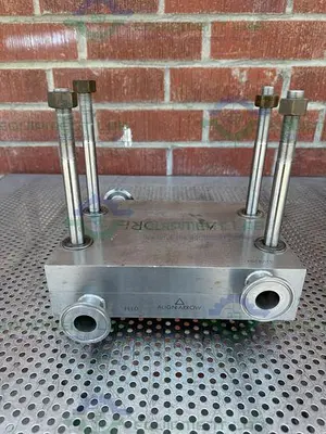 USED MILLIPORE STAINLESS STEEL PELLICON FILTER HOLDER W/ 1" SANITARY FITTING