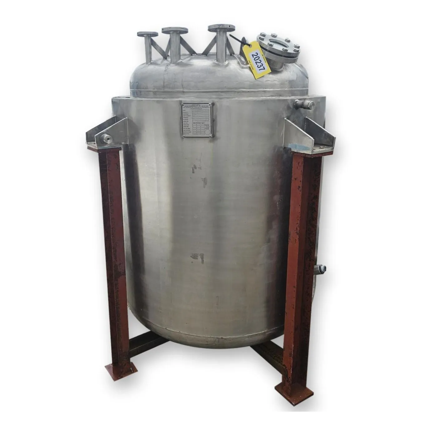 Used 1000L 264 GAL Jacketed Stainless Steel 316L Pressure Rated Mix Tank Vessel