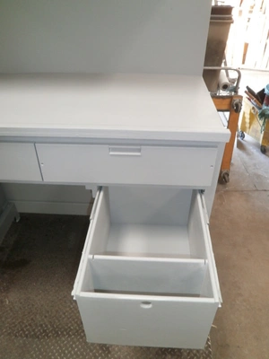 Custom Gray Design Storage/Workbench Unit Furniture 47 1/2" x27 1/2 "X95" Wheels