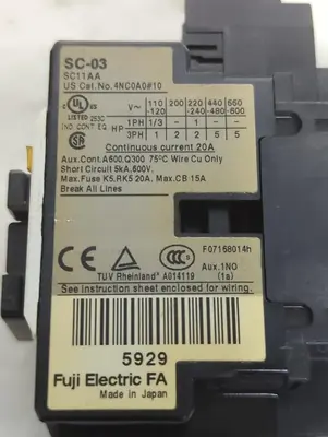 Used FUJI ELECTRIC SC11AA Miscellaneous Equipment (Electrical & Power) Ohio US | Surplus Asset Holdings #1425649