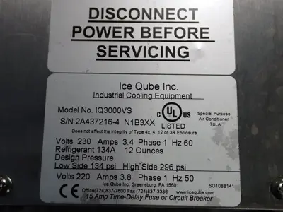 USED ICEQUBE IQ3000VS