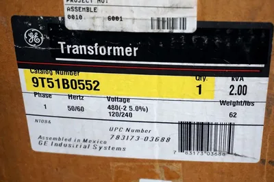 NEW GENERAL ELECTRIC 9T51B0552 TRANSFORMER