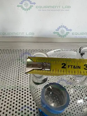 USED CHEMGLASS 3000 ML 3-NECK ROUND BOTTOM HEAVY WALL FLASK 24/40, 24/26