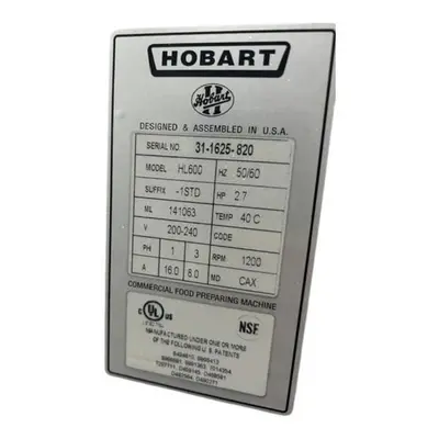 Used HOBART HL600 Planetary Mixers British Columbia CA | Surrey Food Equipment #1503594