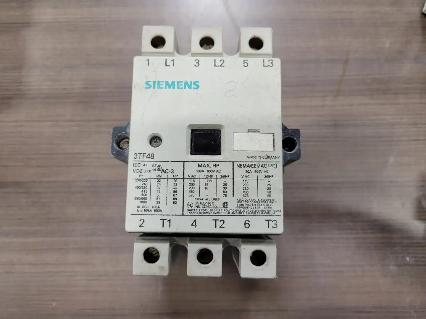 USED SIEMENS 3TF48