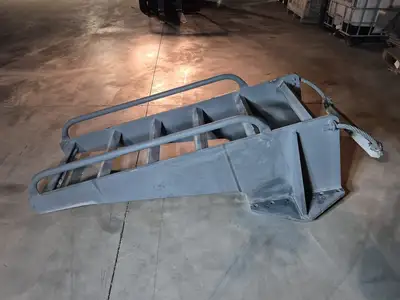 6' x 2' Wide Industrial Steel Access Ladder w/ Handrails