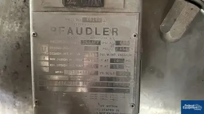 USED Pfaudler 2,000 Gal Pfaudler Glass Lined Reactor, 150/150#