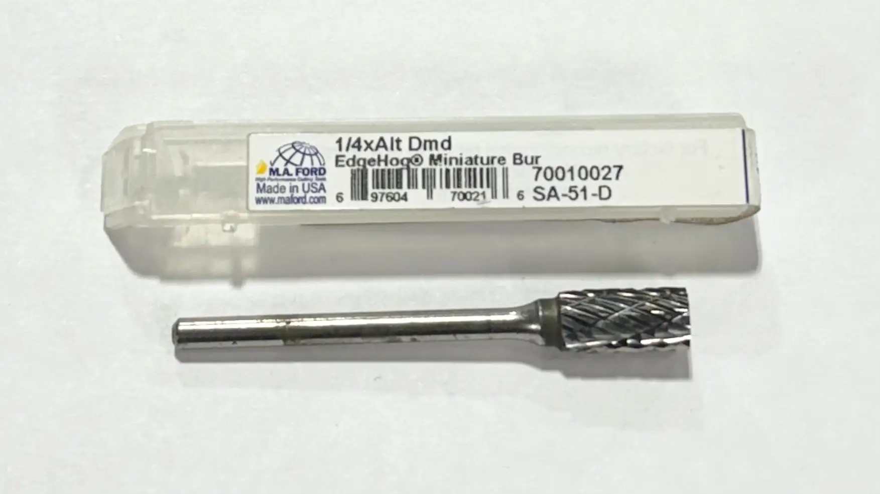 M.A. Ford 1/4" Carbide Burr SA-51-D EdgeHog Miniature Double Cut USA
