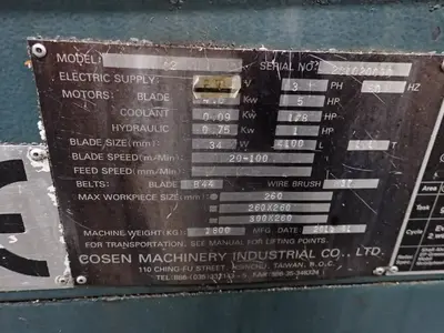 Used 2013 COSEN MACHINERY INDUSTRIAL CO C2 Horizontal Band Saws Ohio US | HGR 24 #917386