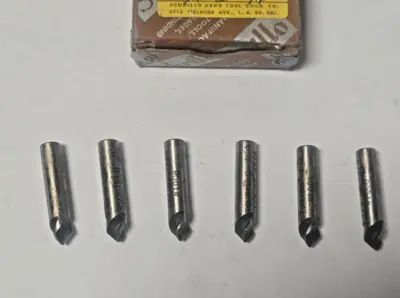 Schrillo 1/4" High Speed Steel Countersink 82 Degree #1008 USA Lot of 6