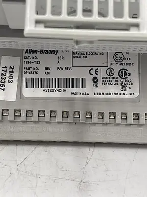 Used ALLEN-BRADLEY ALLEN-BRADLEY 1794-TB3 SER A PLC Input & Output | ND Industrial Surplus #1214874