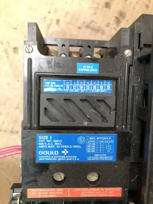 Gould AB21C 30A Size 1 Manual Motor Starter 600VAC