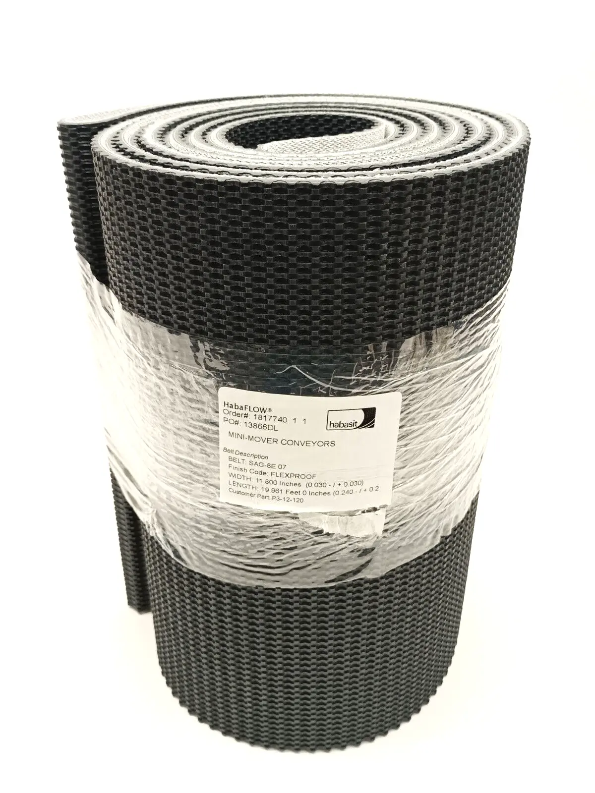 New | in-Stock Habasit Habaflow Mini-Mover Conveyor Belt 11.8" x 19.61' Conveyor Parts Michigan US | Maverick Industrial Sales #1398047