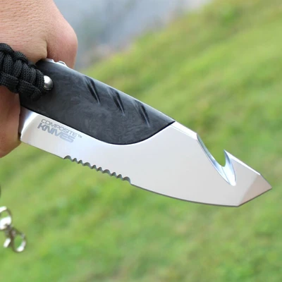 USED AMPHIUMA OUTDOORS/COMPOSITE KNIVES Serrated Tanto Blade