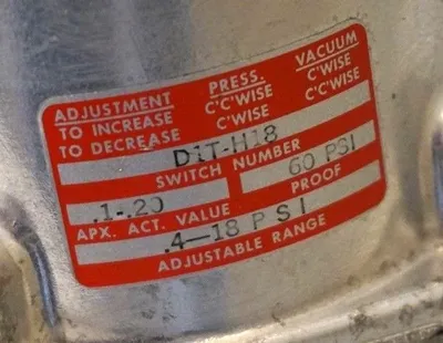NEW BARKSDALE D1T-H18 PRESSURE SWITCH D1TH18